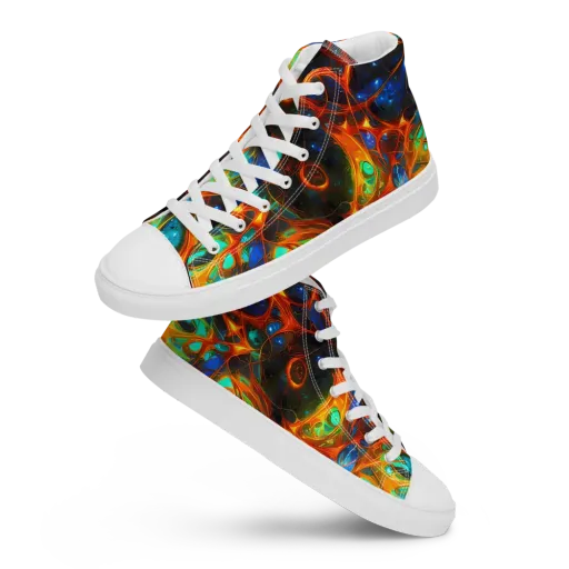 Cobalt Organics on a Men's High Top Canvas Shoes