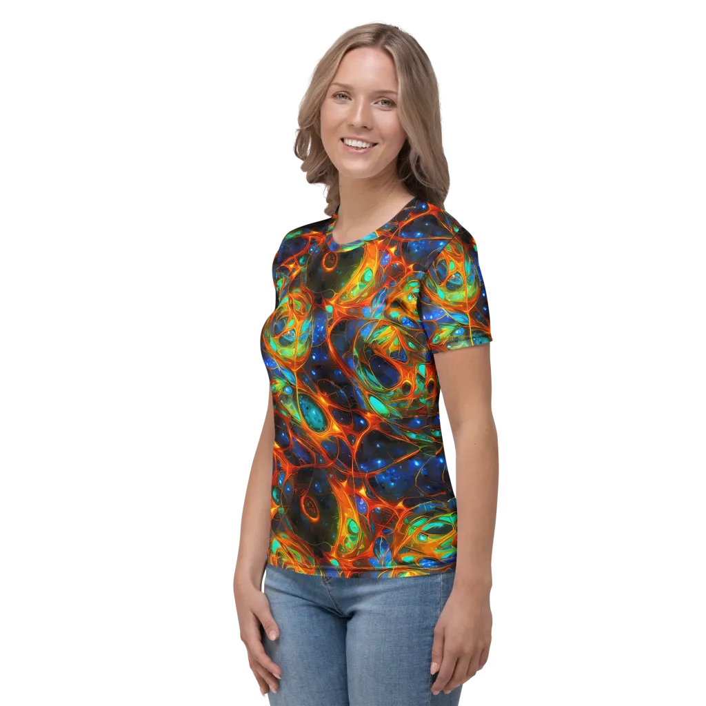 Cobalt Organics on Women's Crew Neck T-Shirt — Left
