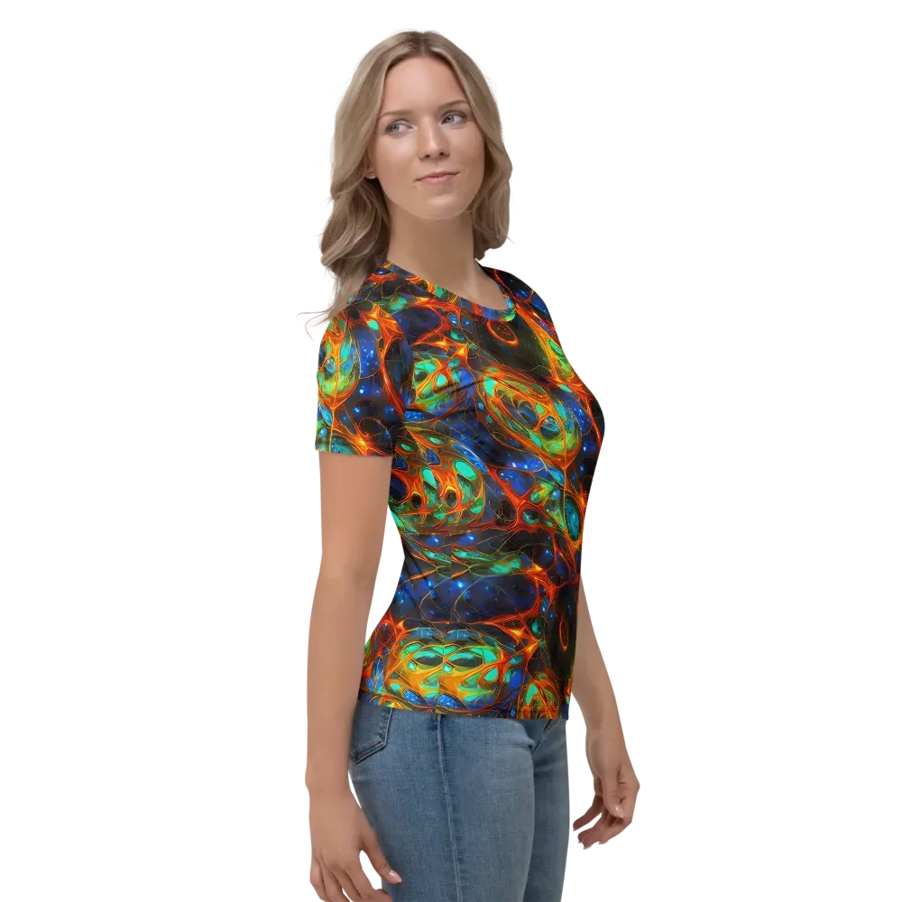 Cobalt Organics on Women's Crew Neck T-Shirt — Right