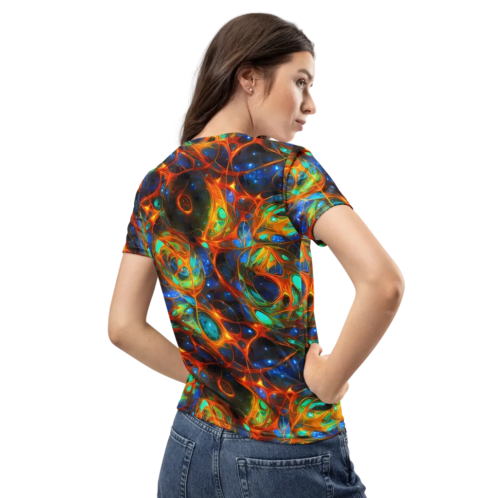 Cobalt Organics on Women's Crew Neck T-Shirt — Back