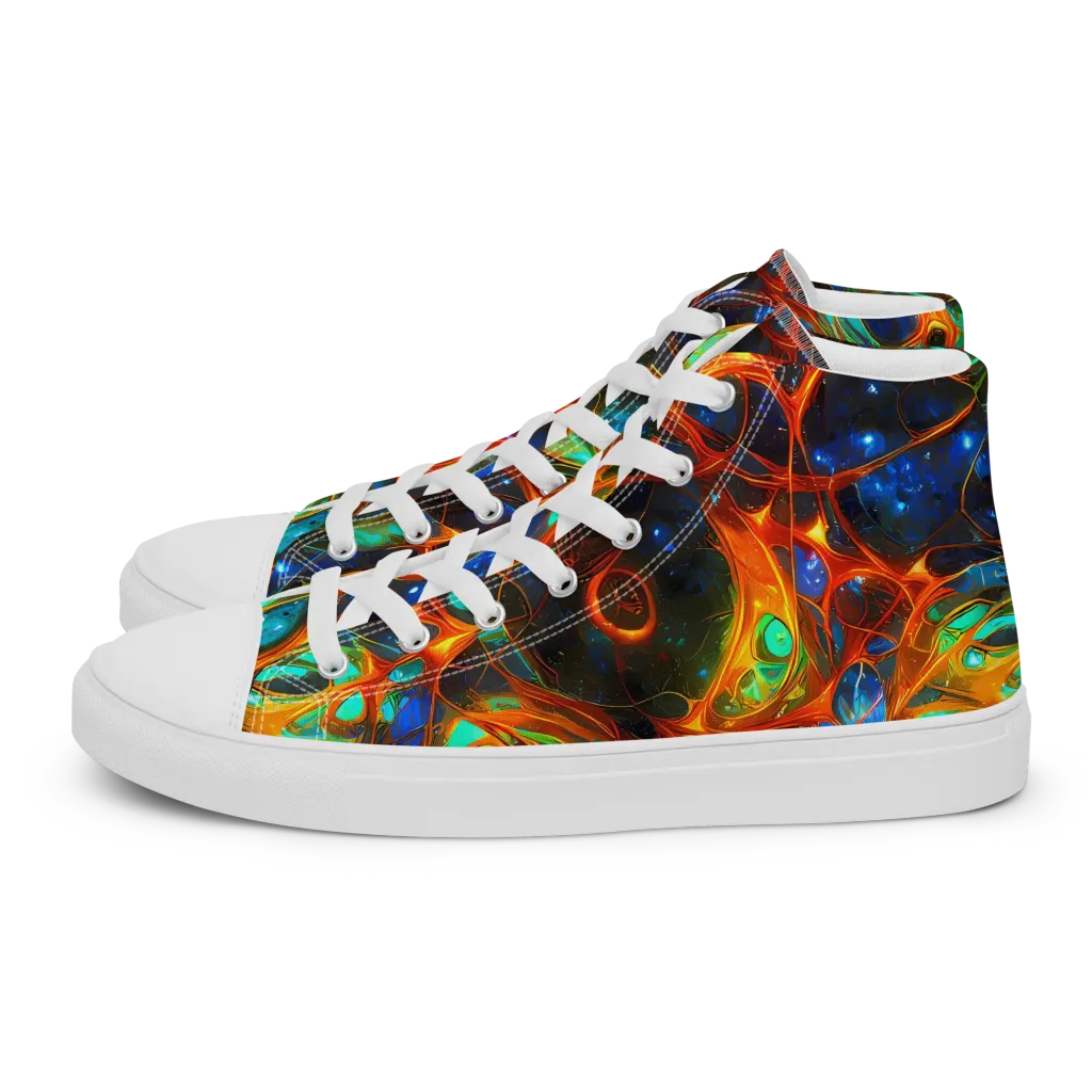 Cobalt Organics on Women's High Top Canvas Shoes — Left