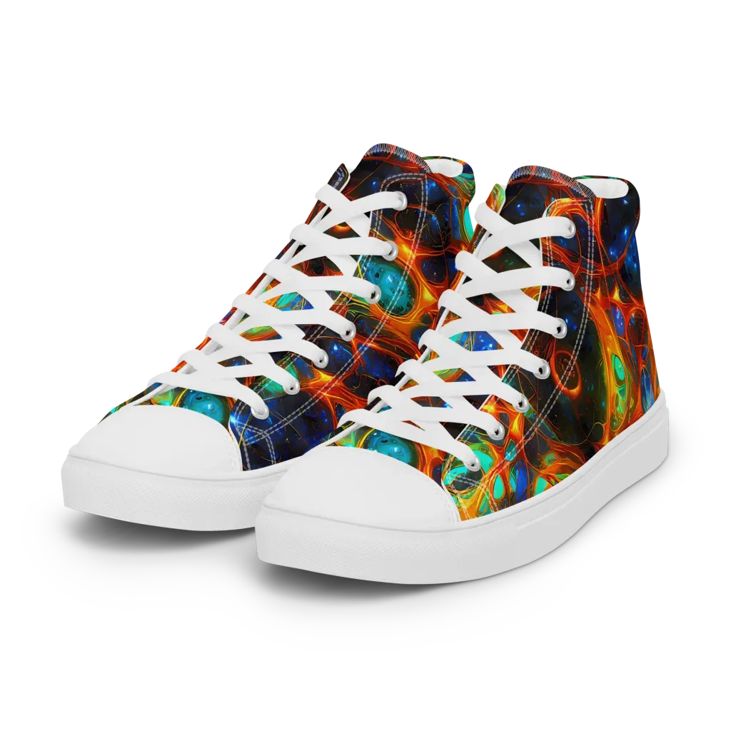 Cobalt Organics on Women's High Top Canvas Shoes — Left Front