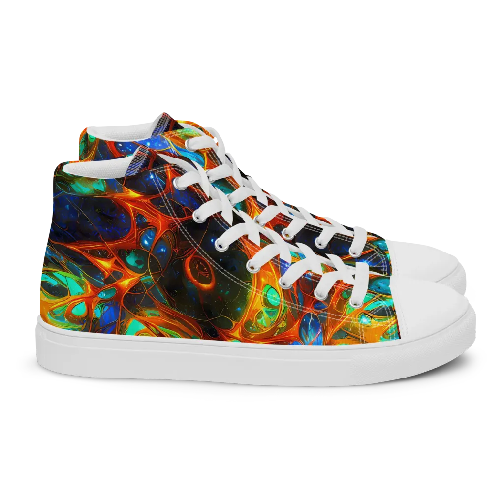 Cobalt Organics on Women's High Top Canvas Shoes — Right