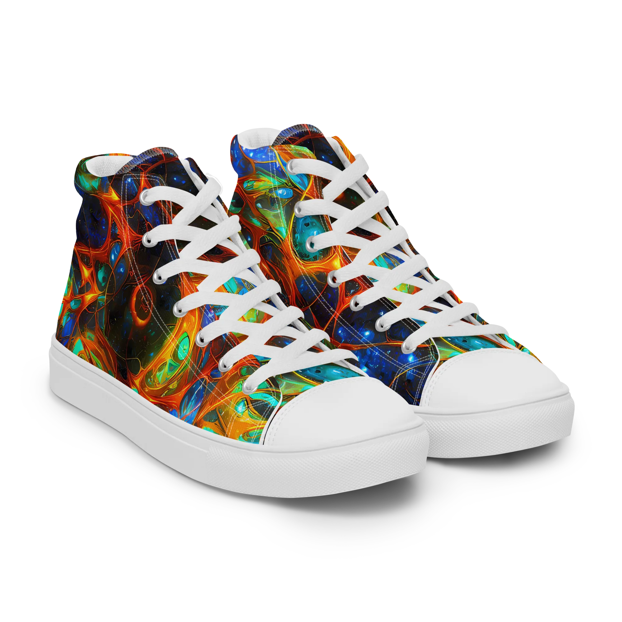 Cobalt Organics on Women's High Top Canvas Shoes — Right Front
