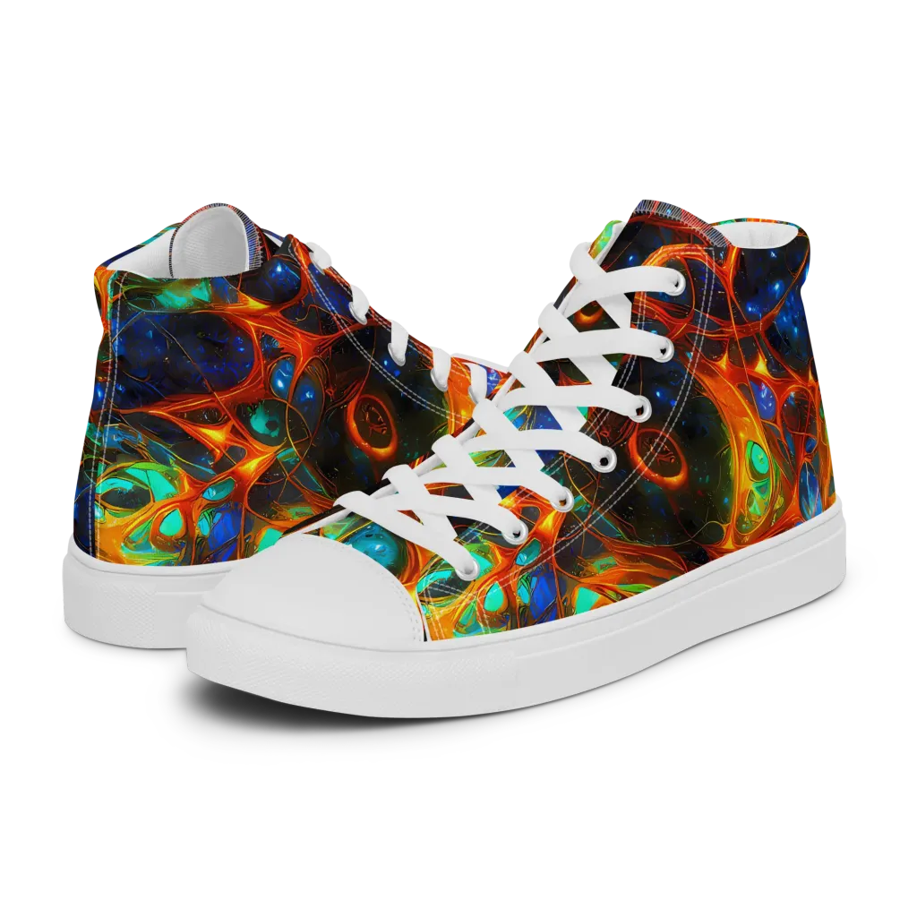 Cobalt Organics on Women's High Top Canvas Shoes — Left