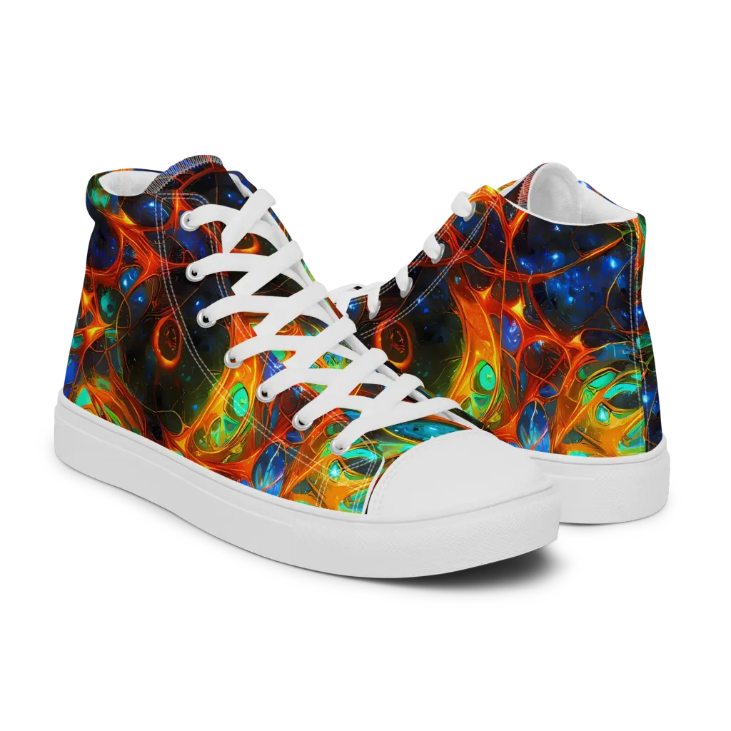 Cobalt Organics on Women's High Top Canvas Shoes — Right