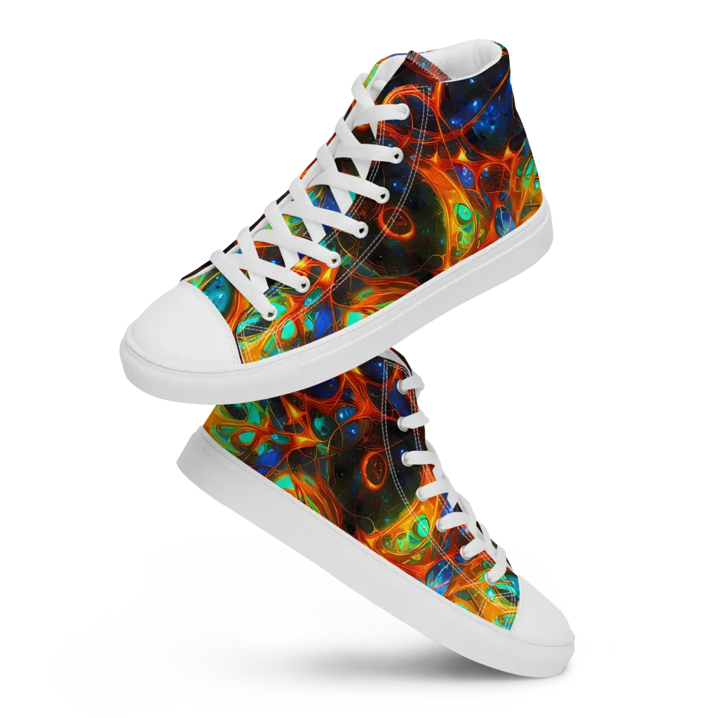 Cobalt Organics on Women's High Top Canvas Shoes — Front