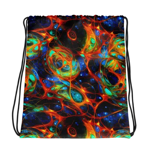 Cobalt Organics on a Drawstring Bag