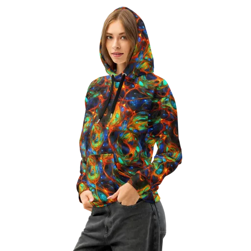 Cobalt Organics on a Cotton Hoodie