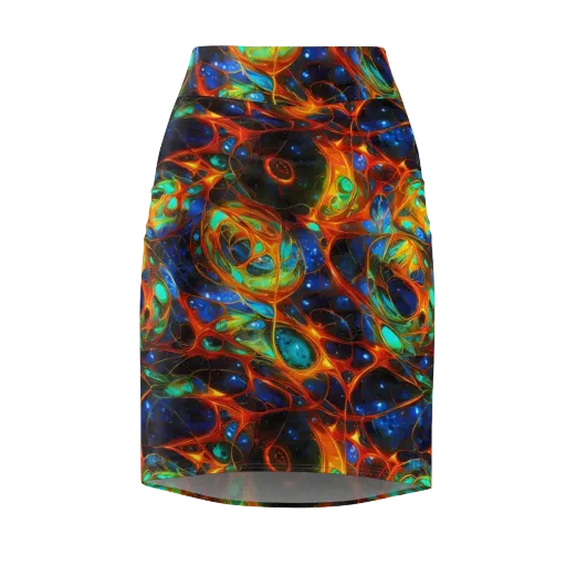 Cobalt Organics on a Pencil Skirt