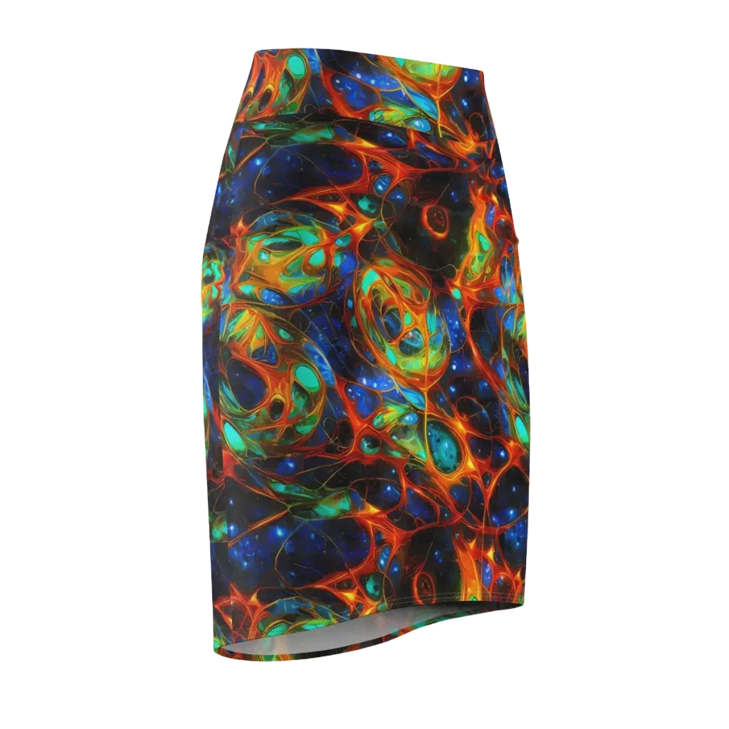 Cobalt Organics on Pencil Skirt — Front Side
