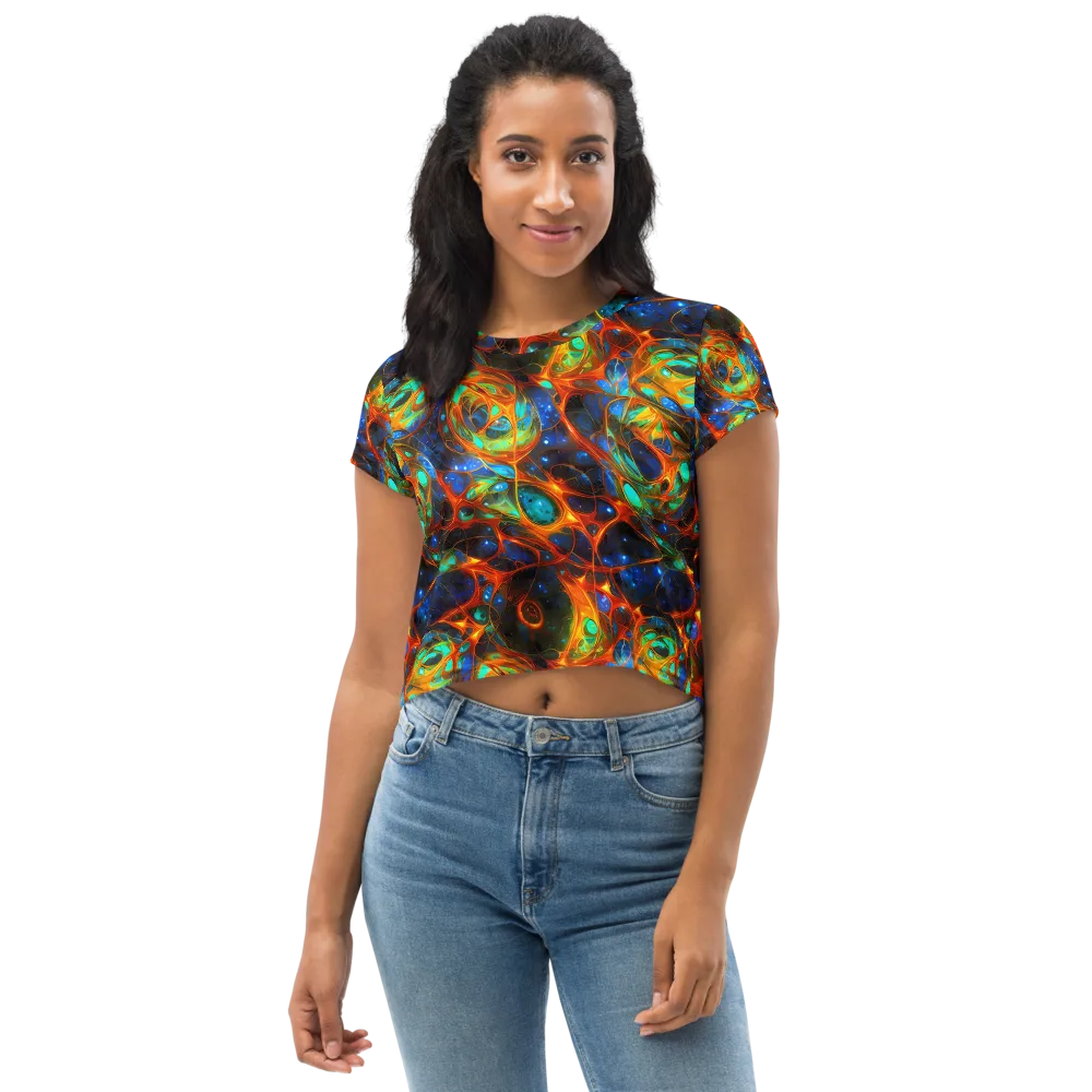 Cobalt Organics on Crop Tee — Front