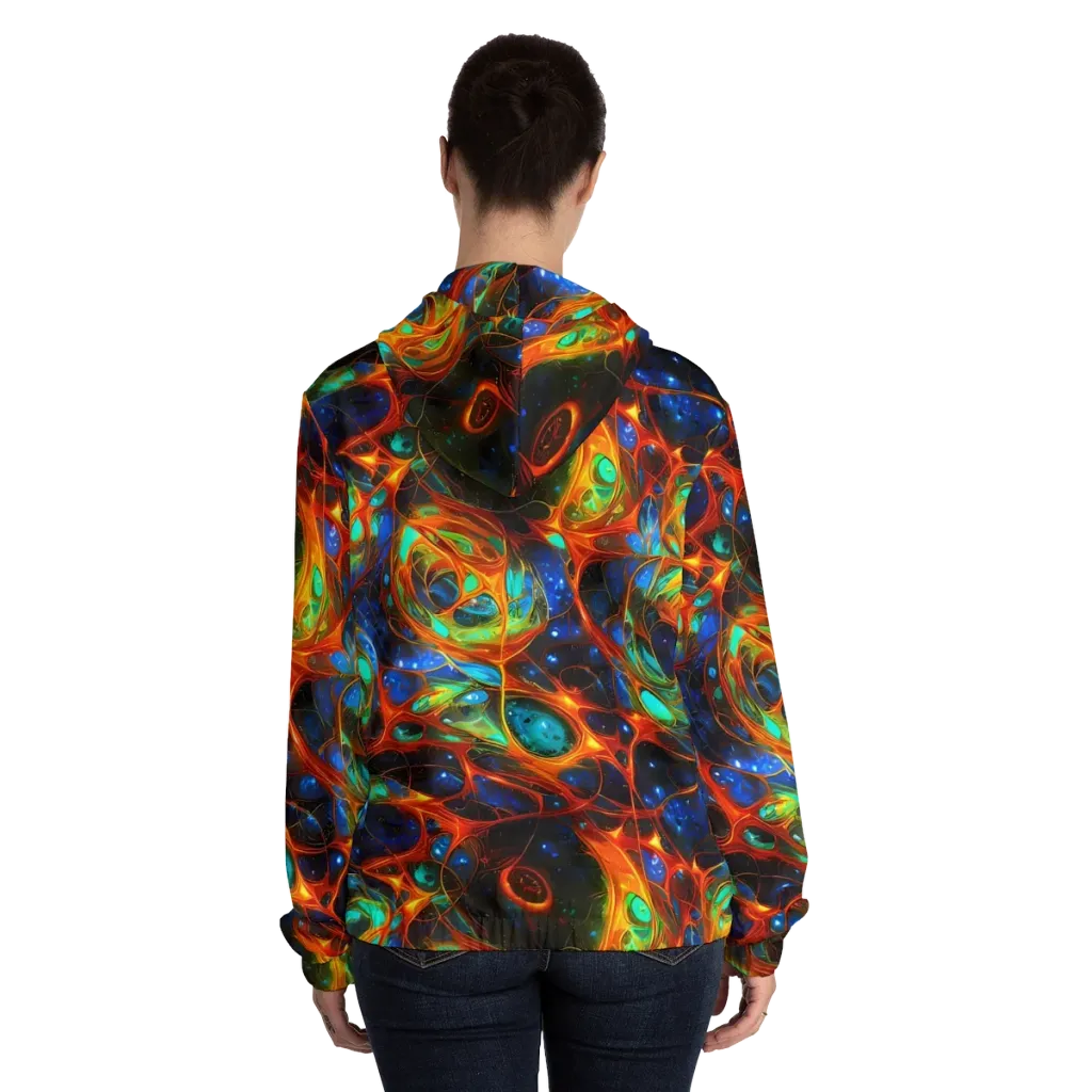 Cobalt Organics on Women's Full-Zip Hoodie — Back On Person