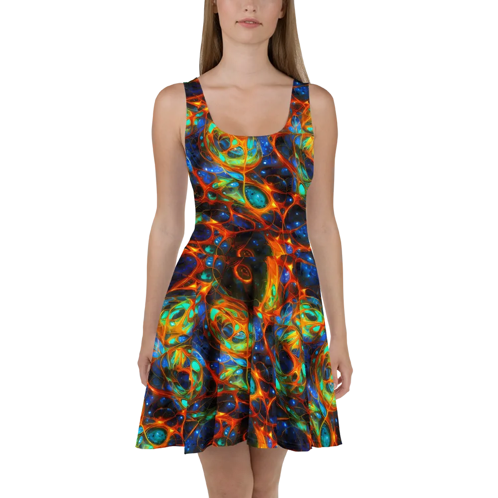 Cobalt Organics on Skater Dress — Front