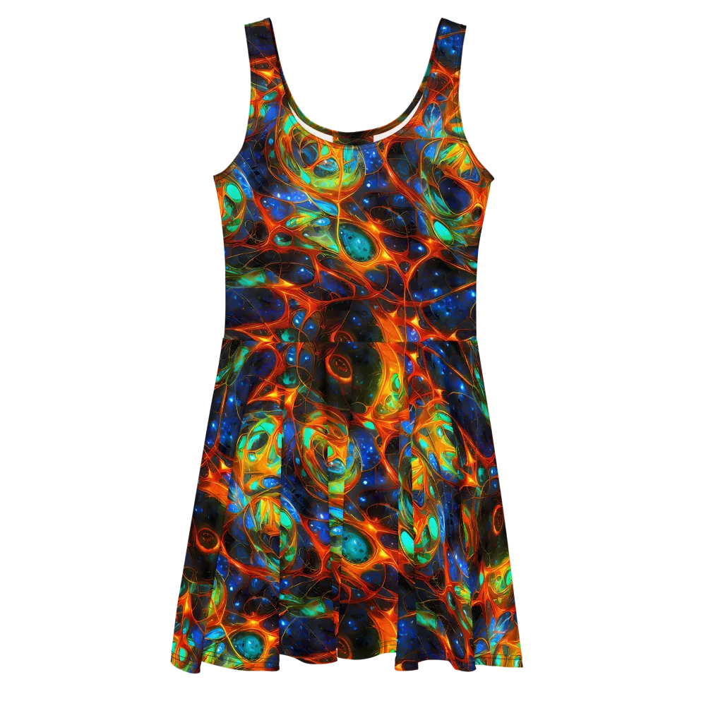 Cobalt Organics on Skater Dress — Front