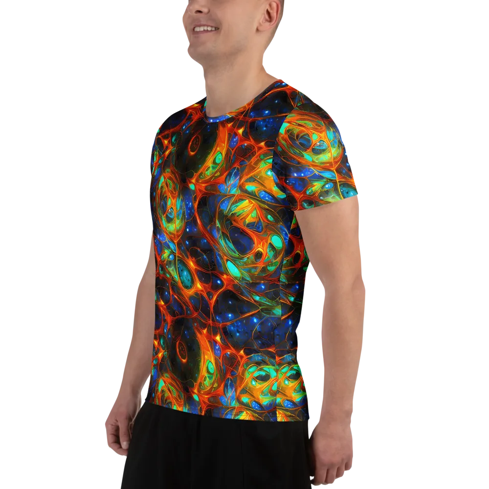 Cobalt Organics on Men's Athletic T-Shirt — Left