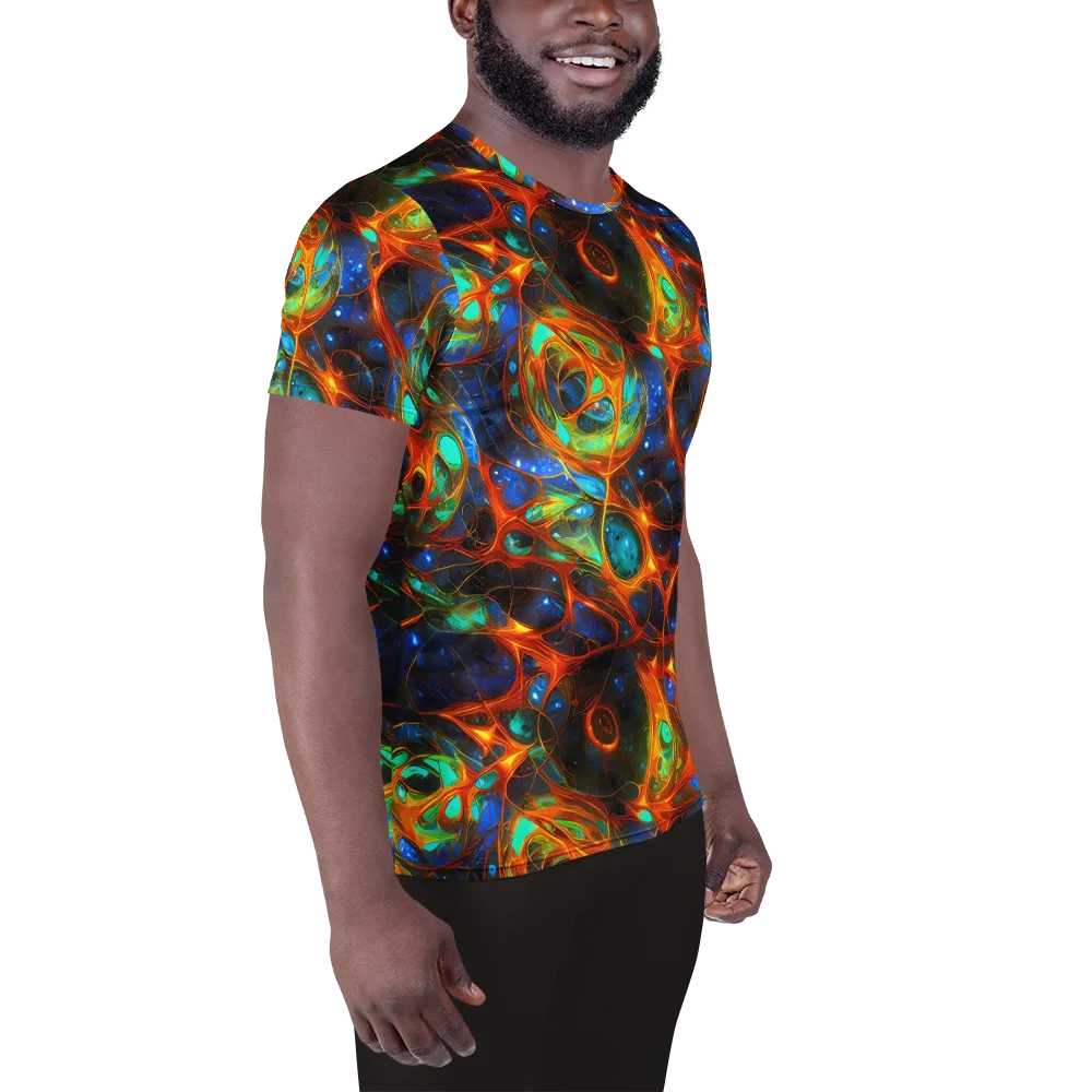 Cobalt Organics on Men's Athletic T-Shirt — Right