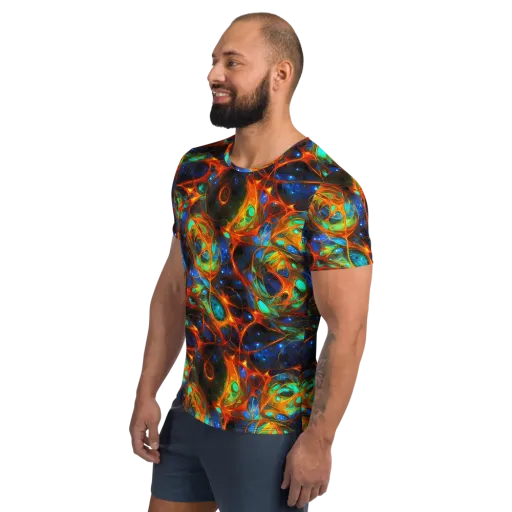 Cobalt Organics on a Men's Athletic T-Shirt