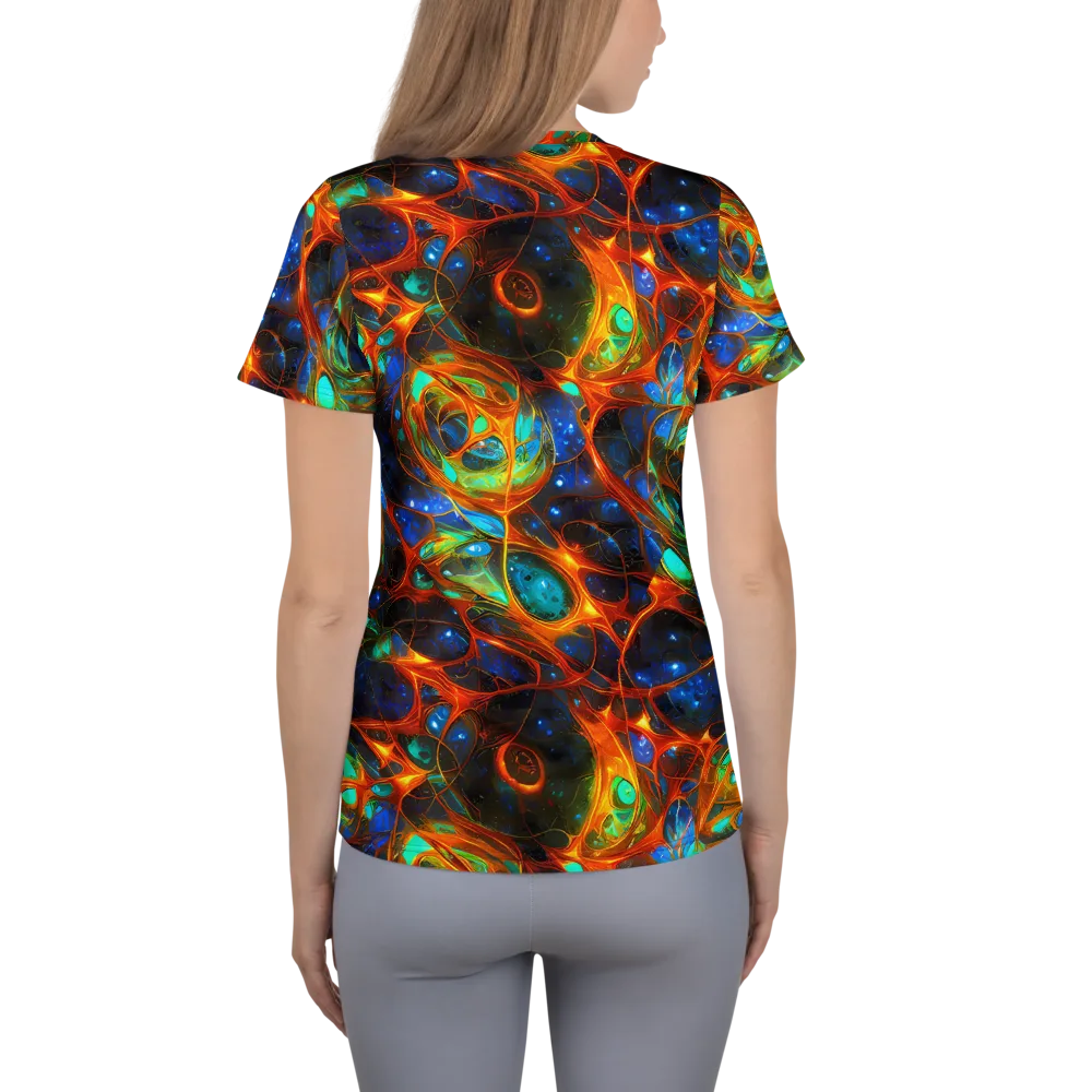 Cobalt Organics on Women's Athletic T-Shirt — Back