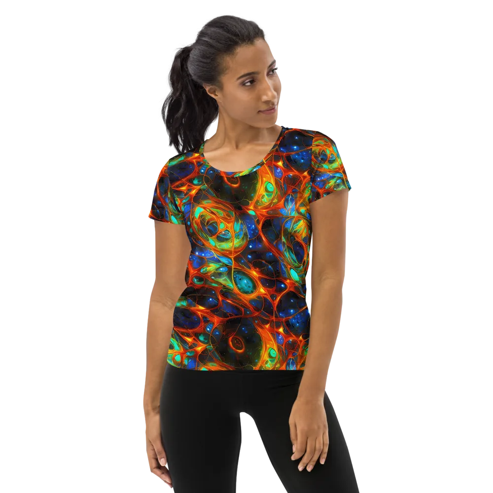 Cobalt Organics on Women's Athletic T-Shirt — Front