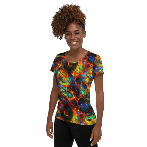 Cobalt Organics on a Women's Athletic T-Shirt