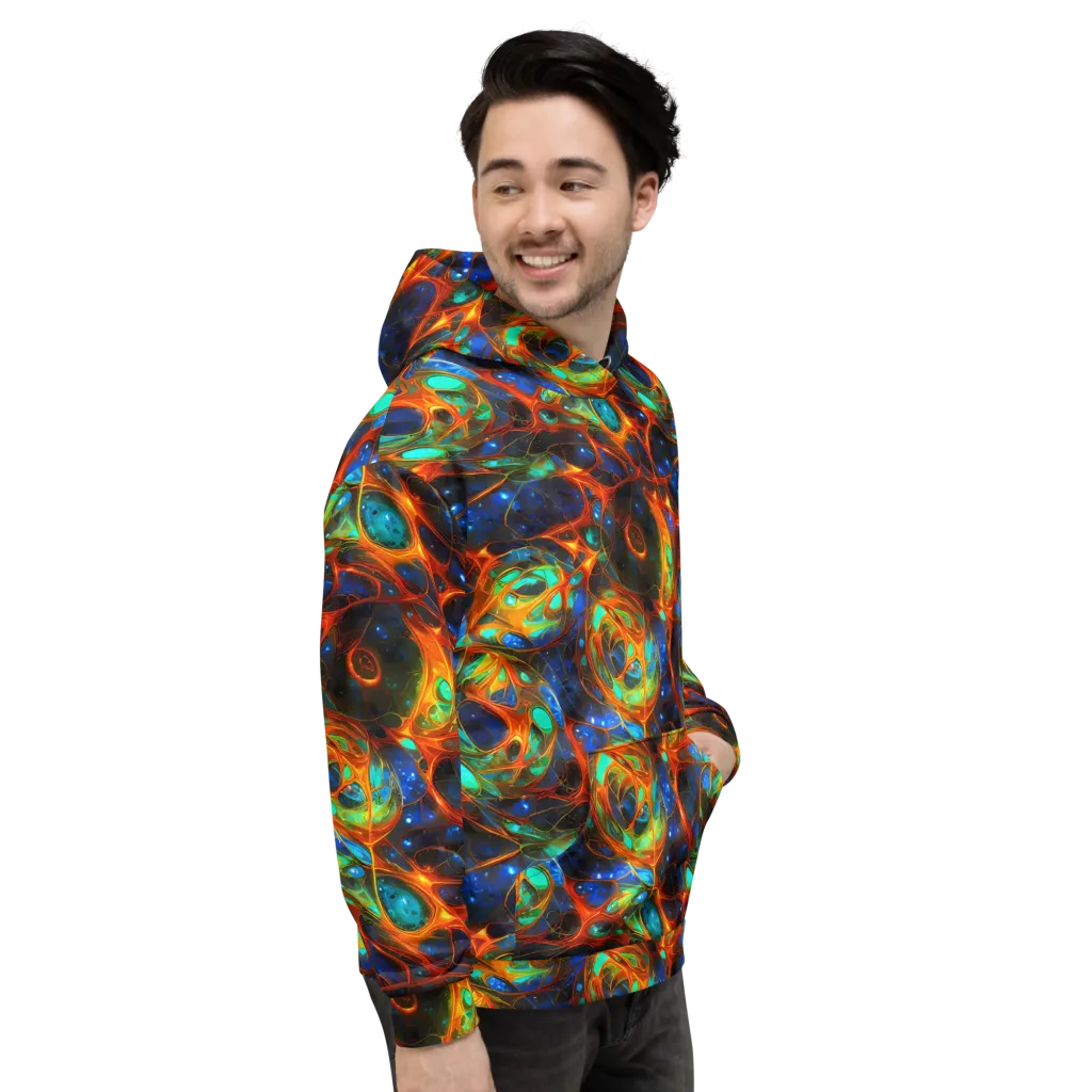 Cobalt Organics on Hoodie — Right