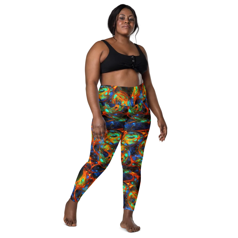 Cobalt Organics on Leggings with Pockets — Front