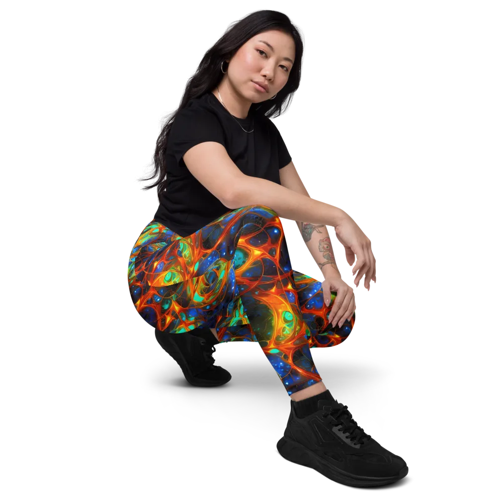 Cobalt Organics on Leggings with Pockets — Right Front