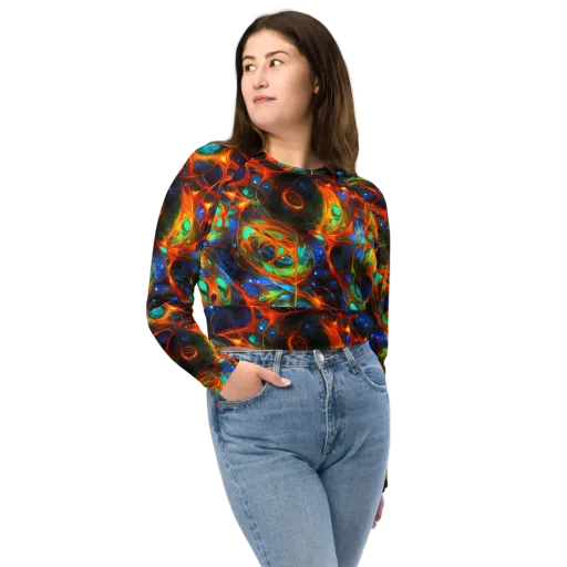Cobalt Organics on a Long Sleeve Crop Top