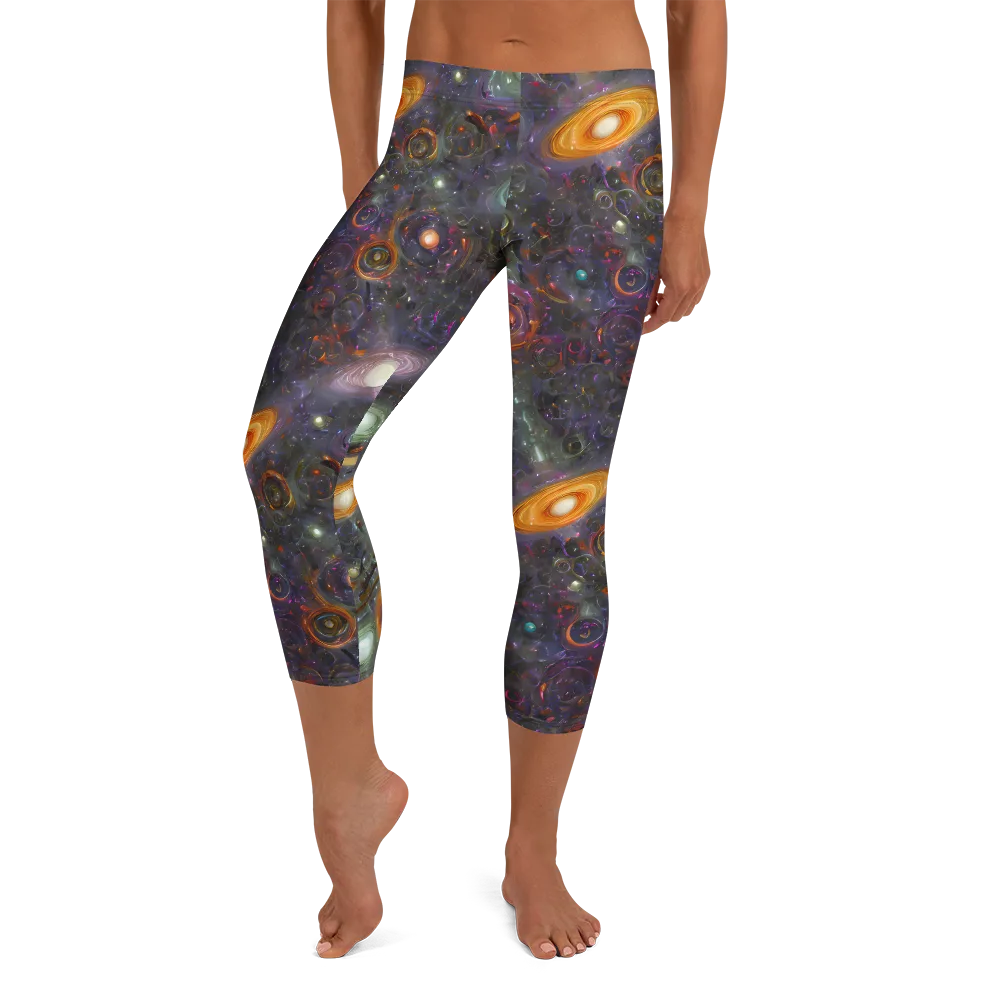 Nebula Bazaar on Capri Leggings — Front