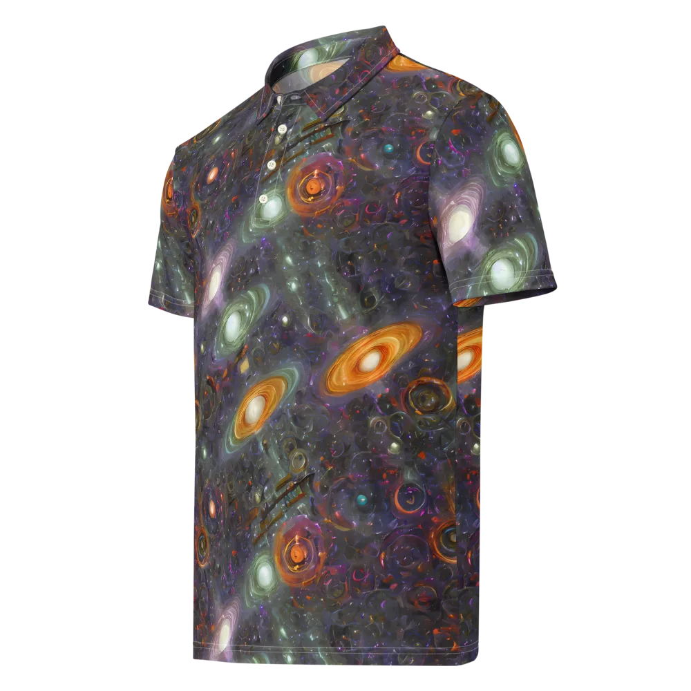 Nebula Bazaar on Men's Slim Fit Polo Shirt — Left Front