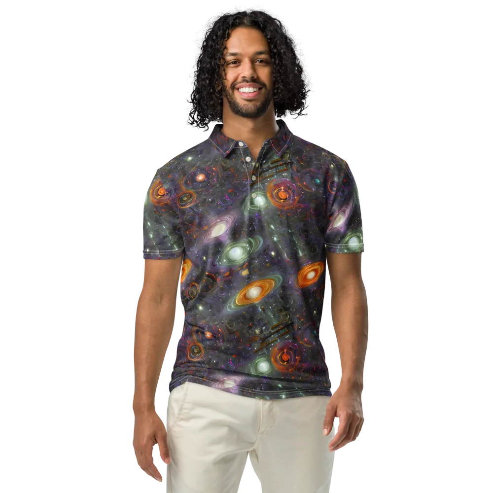 Nebula Bazaar on Men's Slim Fit Polo Shirt — Front