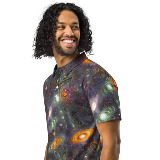 Nebula Bazaar on a Men's Slim Fit Polo Shirt