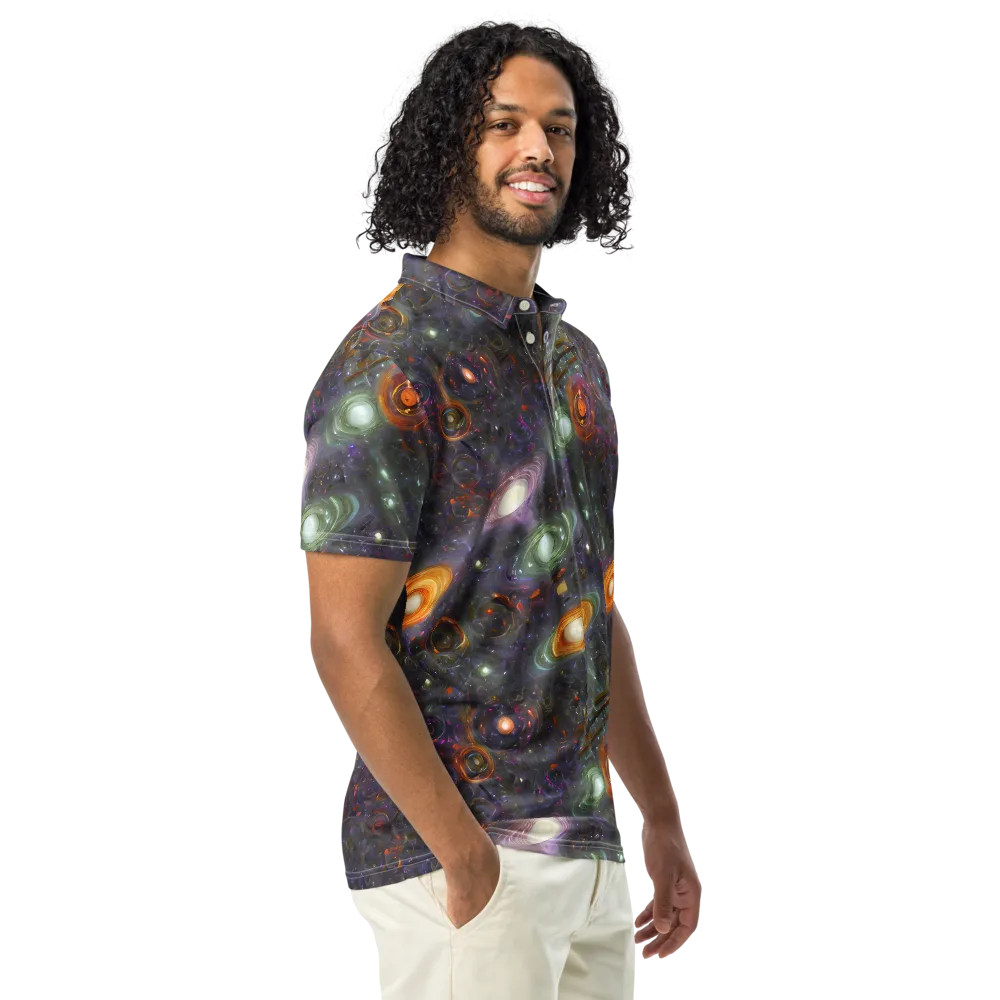 Nebula Bazaar on Men's Slim Fit Polo Shirt — Right Front