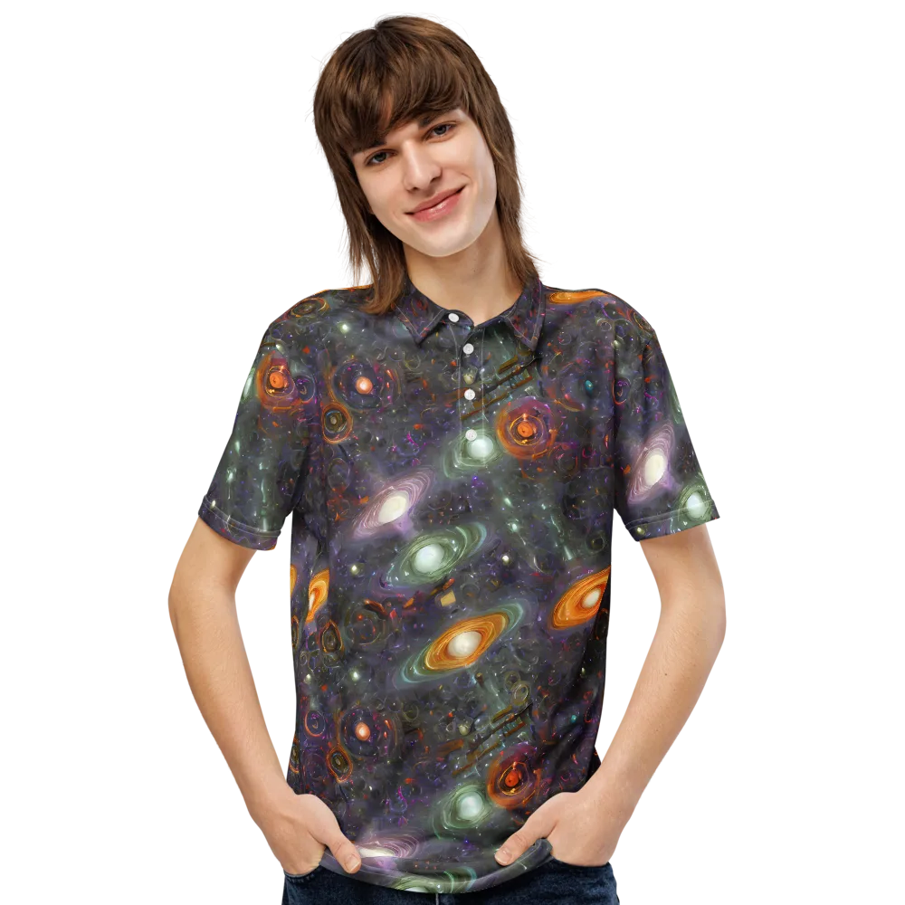 Nebula Bazaar on Men's Slim Fit Polo Shirt — Front