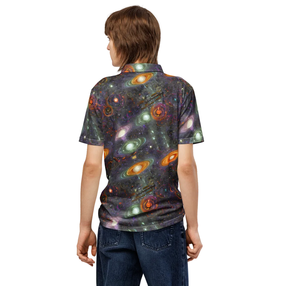 Nebula Bazaar on Men's Slim Fit Polo Shirt — Back