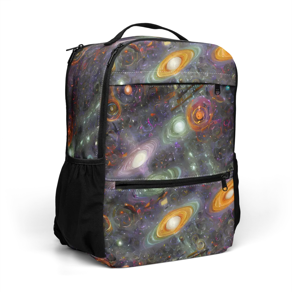 Nebula Bazaar on Utility Backpack — Right Front