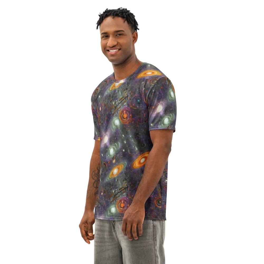 Nebula Bazaar on Men's Cotton Crew Neck T-Shirt — Left Front