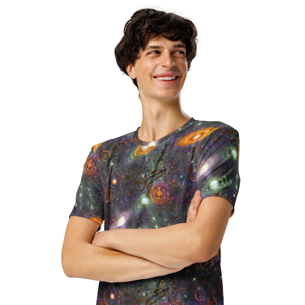 Nebula Bazaar on Men's Crew Neck T-Shirt — Left Front