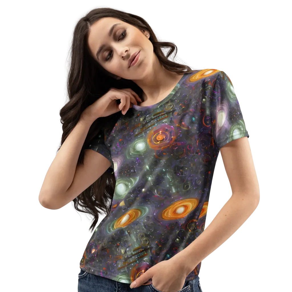Nebula Bazaar on Women's Crew Neck T-Shirt — Left Front