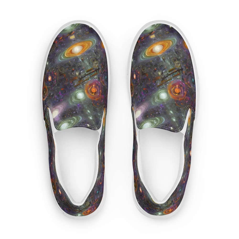 Nebula Bazaar on Men's Slip-On Canvas Shoes — Front