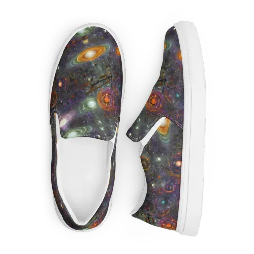 Nebula Bazaar on a Men's Slip-On Canvas Shoes