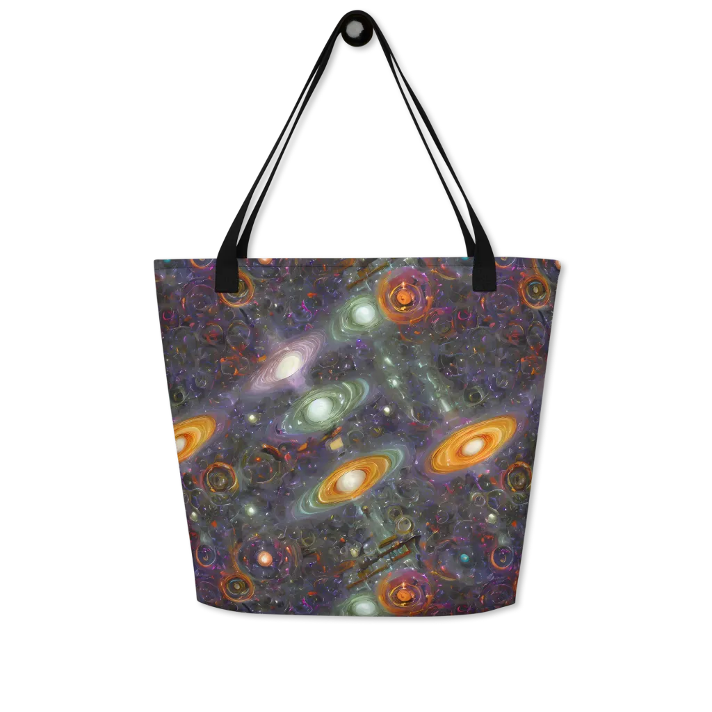 Nebula Bazaar on Large Tote Bag W/ Pocket — Front