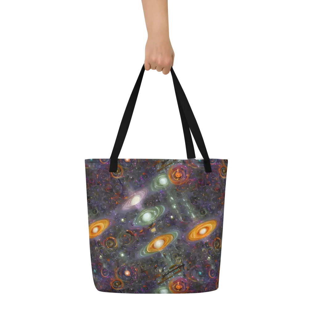 Nebula Bazaar on Large Tote Bag W/ Pocket — Front