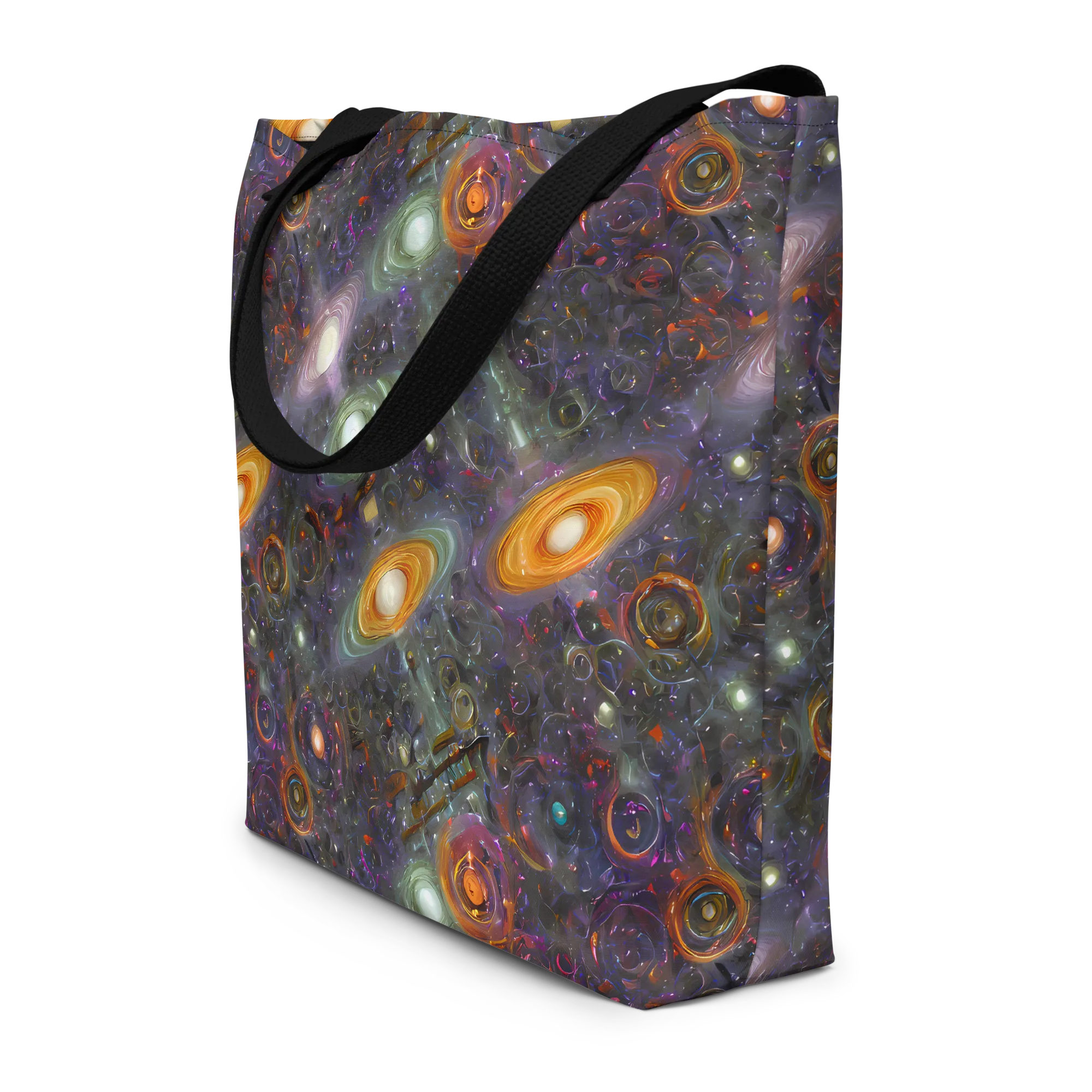 Nebula Bazaar on Large Tote Bag W/ Pocket — Front