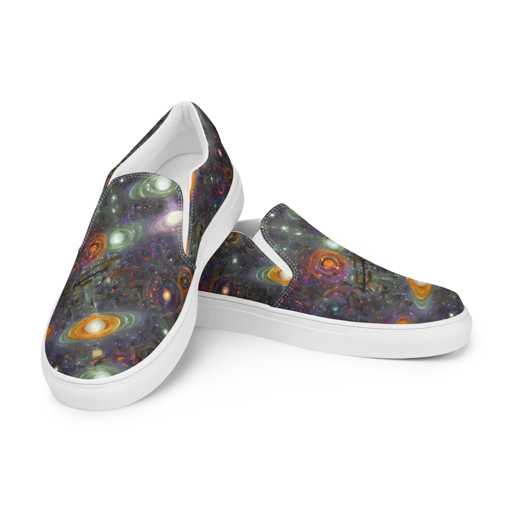 Nebula Bazaar on Women's Slip-On Canvas Shoes — Left Front