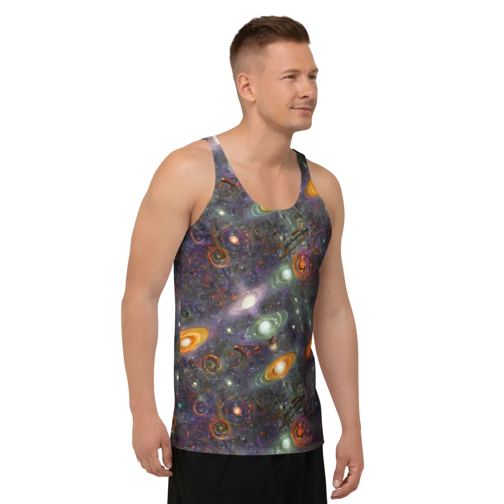 Nebula Bazaar on Men's Tank Top — Right Front