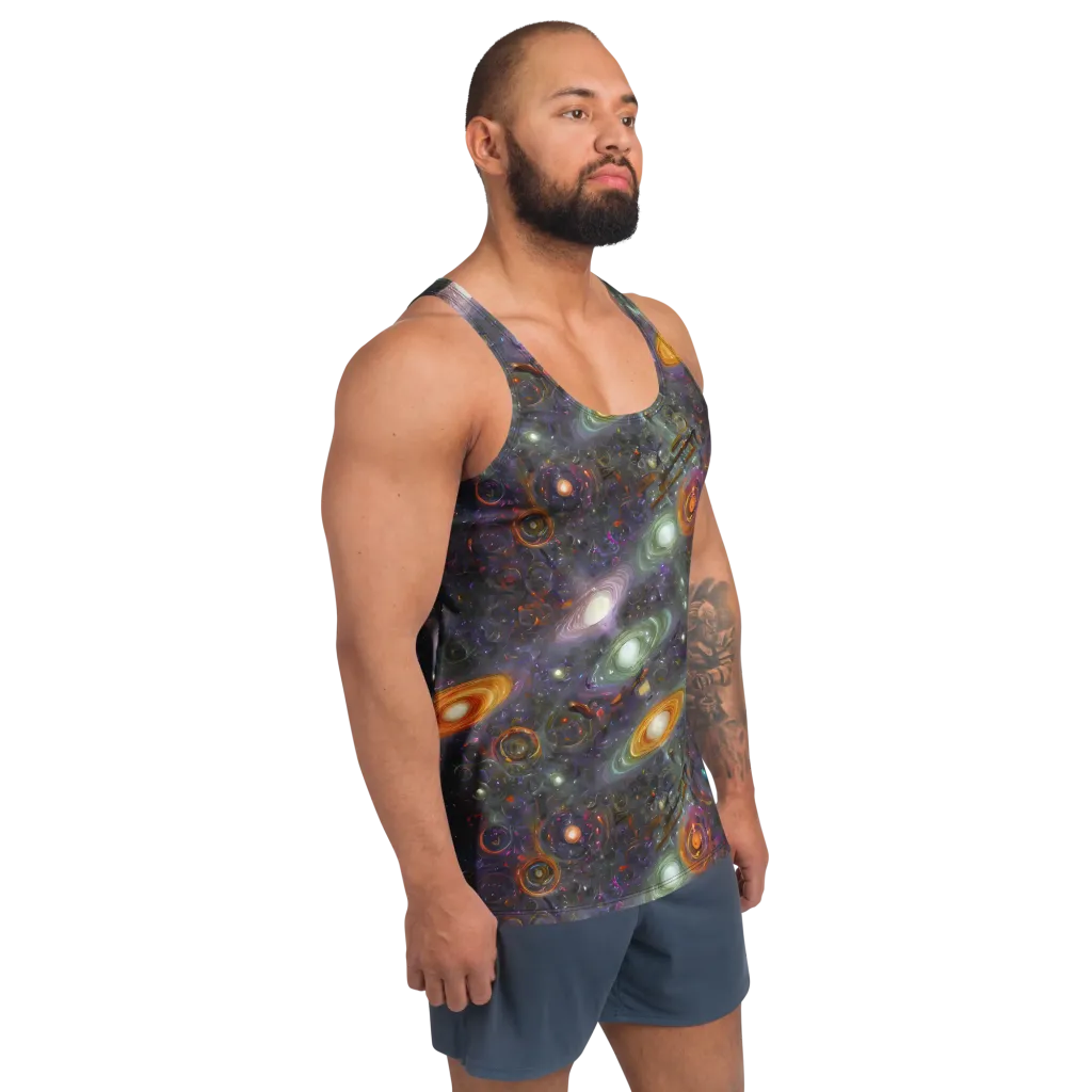 Nebula Bazaar on Men's Tank Top — Right Front