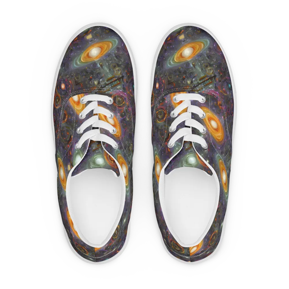 Nebula Bazaar on Men's Lace-Up Canvas Shoes — Front