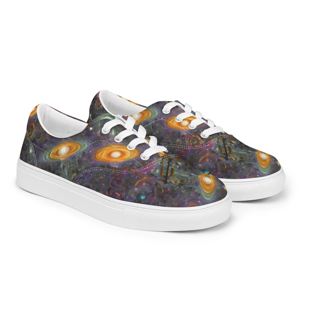 Nebula Bazaar on Men's Lace-Up Canvas Shoes — Right Front